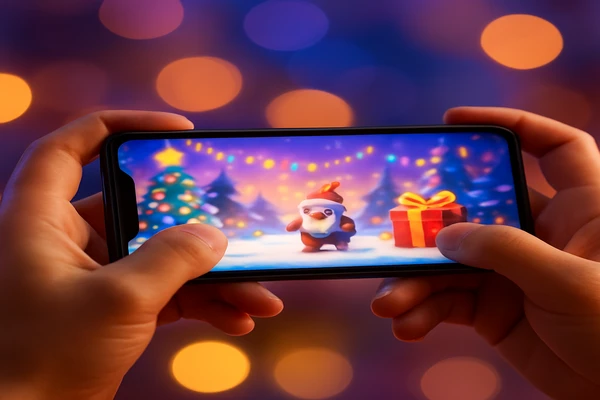 একজন ব্যবহারকারী স্মার্টফোনে স্বাচ্ছন্দ্যে অনলাইন গেম খেলে আনন্দ পাচ্ছেন