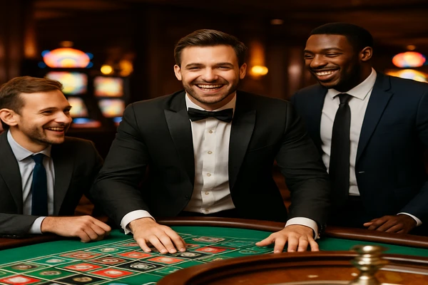 রঙিন স্লট মেশিন ও আলোয় ভরা জুয়ার পরিবেশ